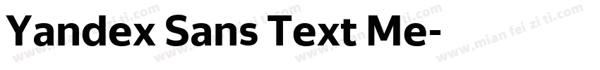 Yandex Sans Text Me字体转换